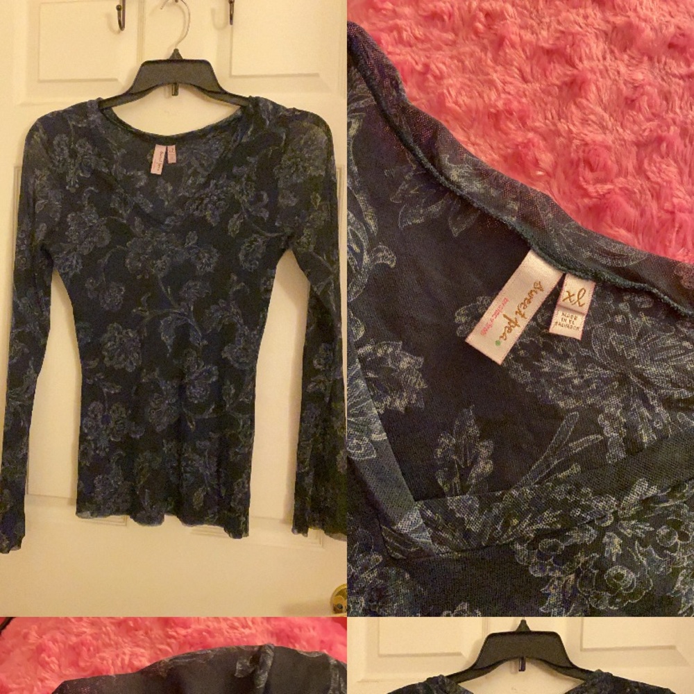 Vintage y2k Mesh Green Top